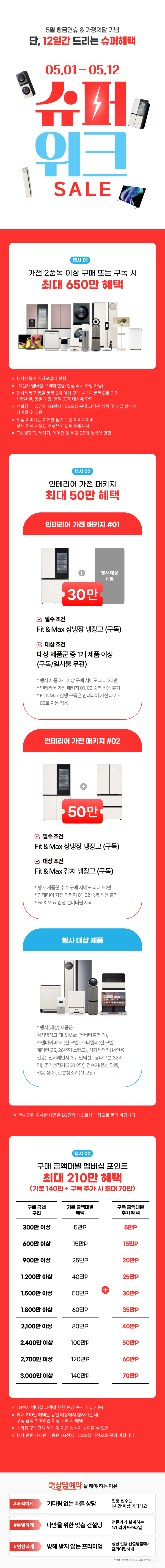 5월 황금연휴&가정의 달 기념 슈퍼 위크 SALE